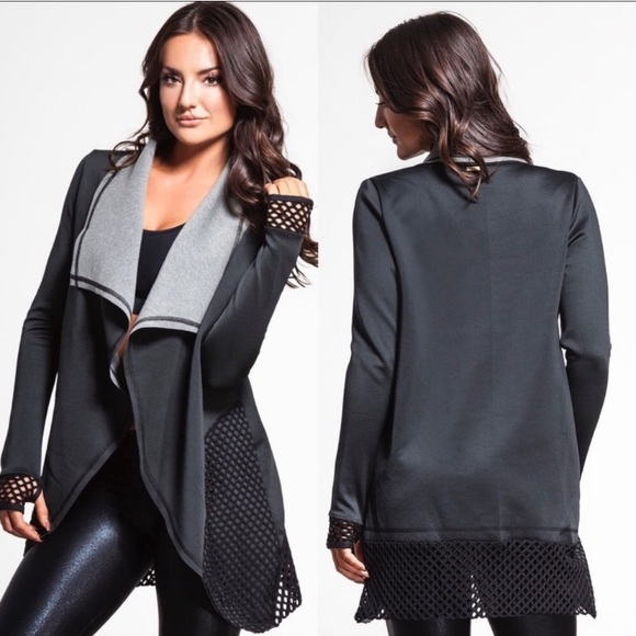 Alala Jackets & Blazers - Alala | Blanket Jacket Mesh Black Gray